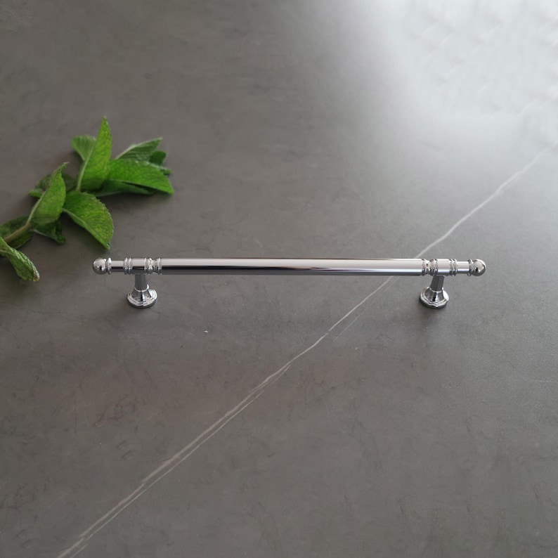 Polished Chrome Drawer Pulls & Knobs Cabinet Handles – French-Inspired Elegance 96mm 128mm 192mm image 5