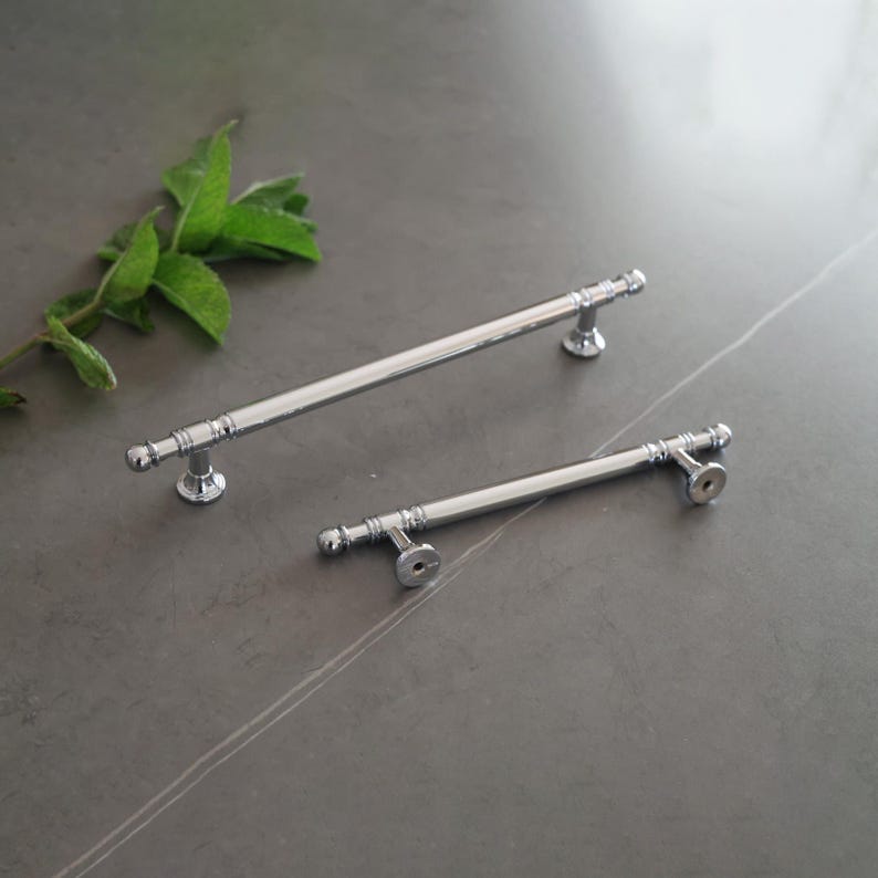 Polished Chrome Drawer Pulls & Knobs Cabinet Handles – French-Inspired Elegance 96mm 128mm 192mm image 3