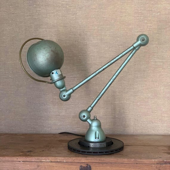 Jieldé | Vespa green | Table lamp | Vintage | Old | Industrial | Desk lamp | Desk lamp | Work lamp | Studio lamp | 2-armed