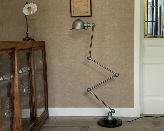Jieldé | Flurex | Vespa green | Table lamp | Vintage | Old | Industrial | Floor lamp | Work lamp | Studio lamp | 4-armed