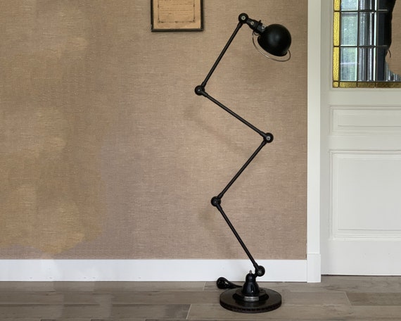 Jieldé | Black | Floor lamp | Vintage | Old | Industrial | Work lamp | Studio lamp | 4-armed