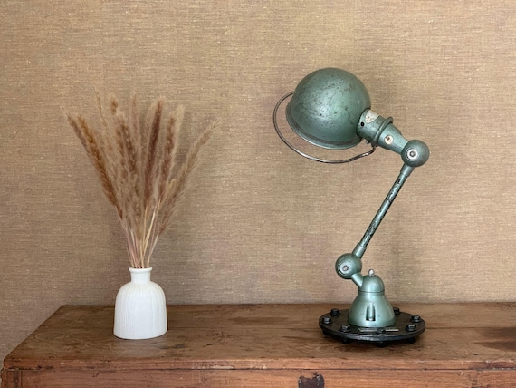 Renovated Vintage Jieldé 1970s Factory Worklamp Wallamp in Vintage Green Vespagreen