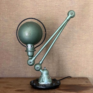 Jieldé | Vespa green | Table lamp | Vintage | Old | Industrial | Desk lamp | Desk lamp | Work lamp | Studio lamp | 2-armed