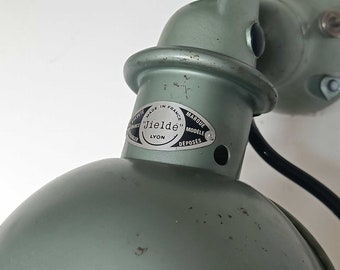 Renovated Old 1970s Jieldé Walllamp in Original colour Vespagreen