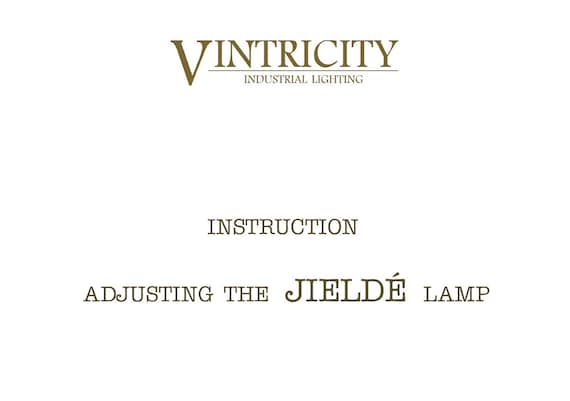 English instruction - Adjustment Jieldé