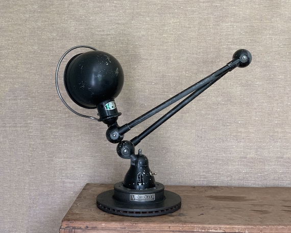 Jieldé | Black | Table lamp | Vintage | Old | Industrial | Desk lamp | Desk lamp | Work lamp | Studio lamp | 2-armed