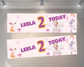 Personalized Photo Birthday Banner: Custom Party Decoration