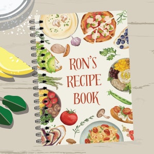 Personalised Recipe Book - A5 Size Recipe Binder, Cook Book,  Recipe Organiser, Gifts for the chefs, Cook Diary Recipes & conversion page