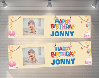 Personalized Photo Birthday Banner: Custom Party Decoration