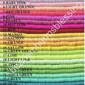 Perles Heishi en argile polymère de 6 mm - 16 pouces | Perle d'argile vinyle 75 couleurs | 1 rang - Perles en argile de 6 mm Perles en forme de disque Heishi | Perles disque Heishi en vinyle
