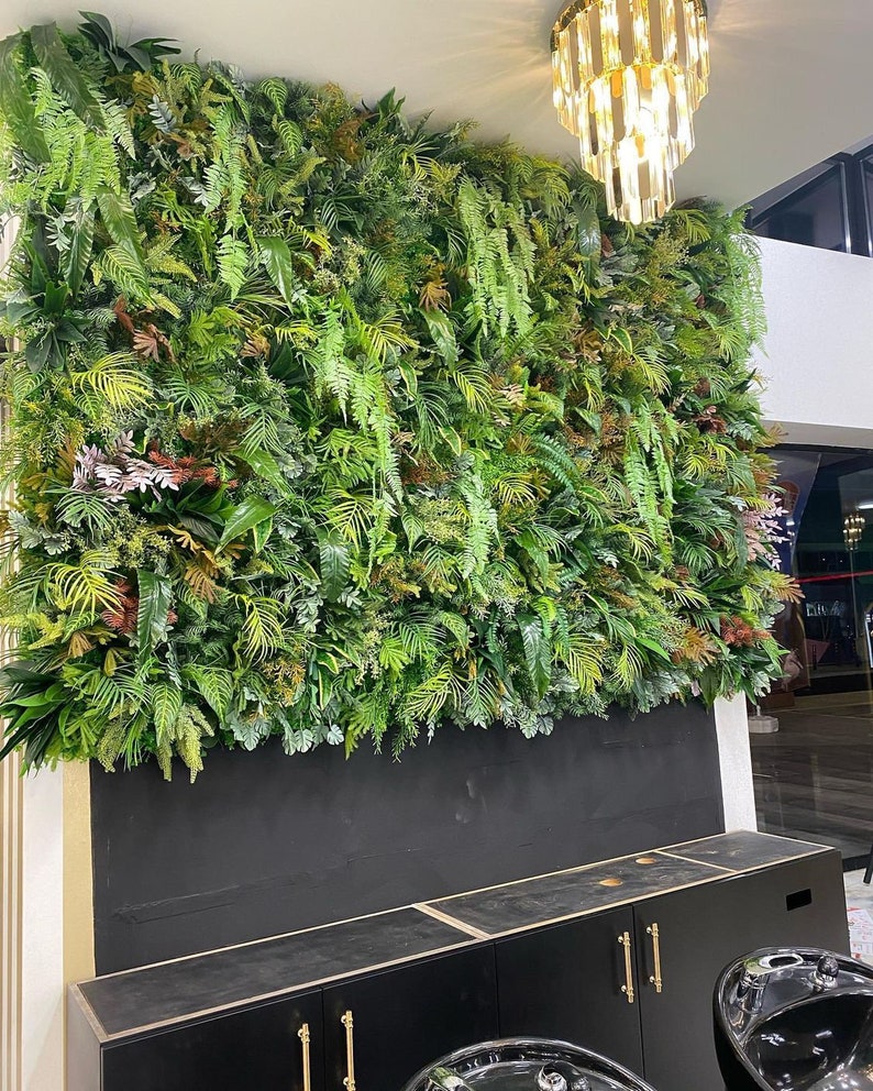 Artificial Plant Wall Mixed Artificial Flower Wall Cladding Home