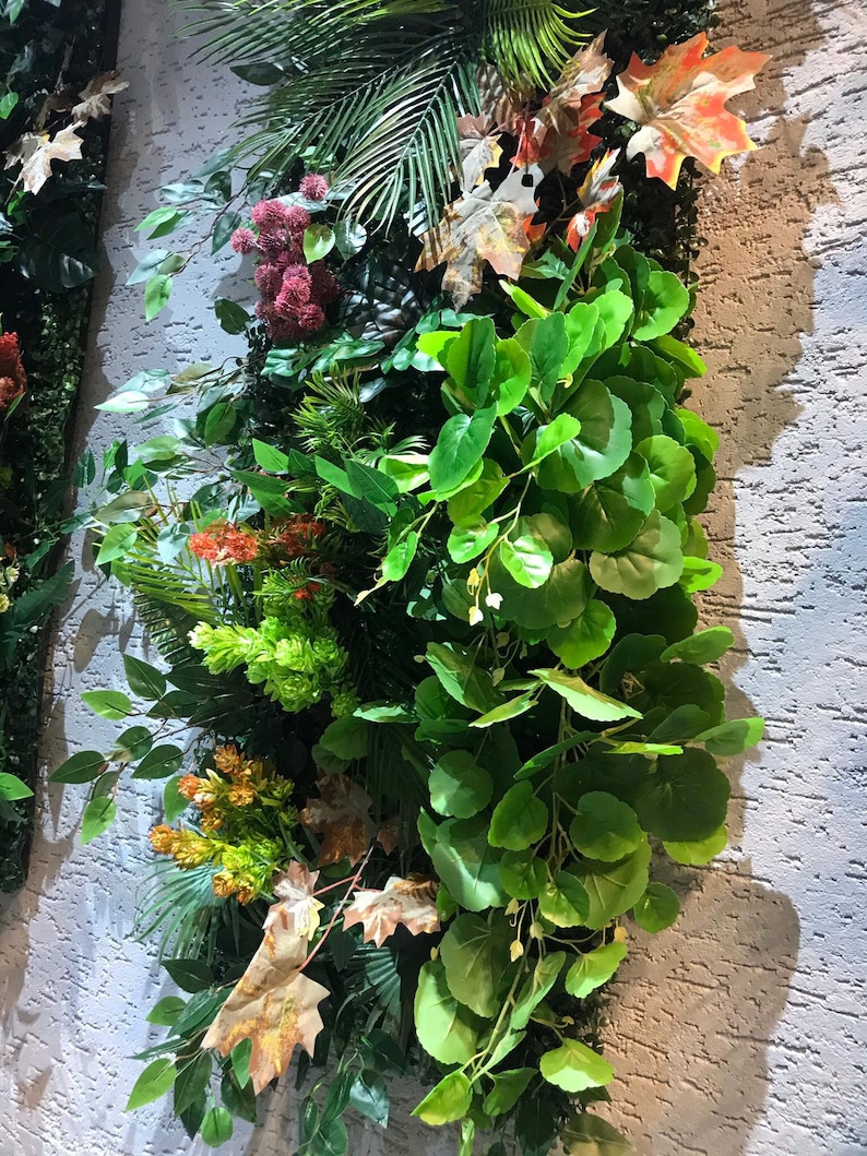 Artificial Plant Wall Mixed Artificial Flower Wall Cladding Home