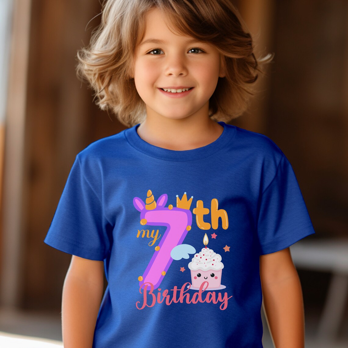 7th Birthday Shirt, Seven Years Old Birthday Shirt Girl, 7th Birthday T ...
