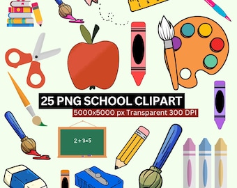 Imágenes prediseñadas de útiles escolares, imágenes prediseñadas de maestros en formato PNG, imágenes prediseñadas de regreso a clases, imágenes prediseñadas de útiles escolares en formato PNG, descarga digital.