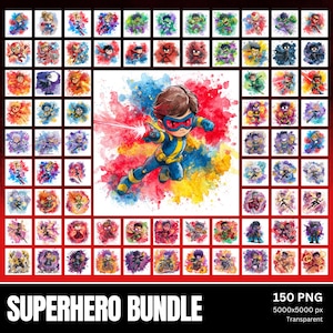 150 PNG Cartoon & Super Heroes Designs, Superhero PNG Bundle Sublimation, Mug, Tumbler, Pillow Sublimation Printing High Resolution Png