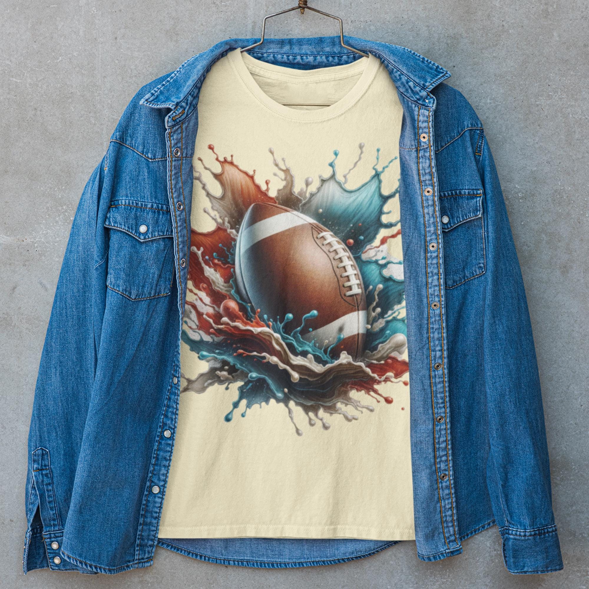 Football PNG Sublimation Splash Color Design Bundle, Watercolor ...
