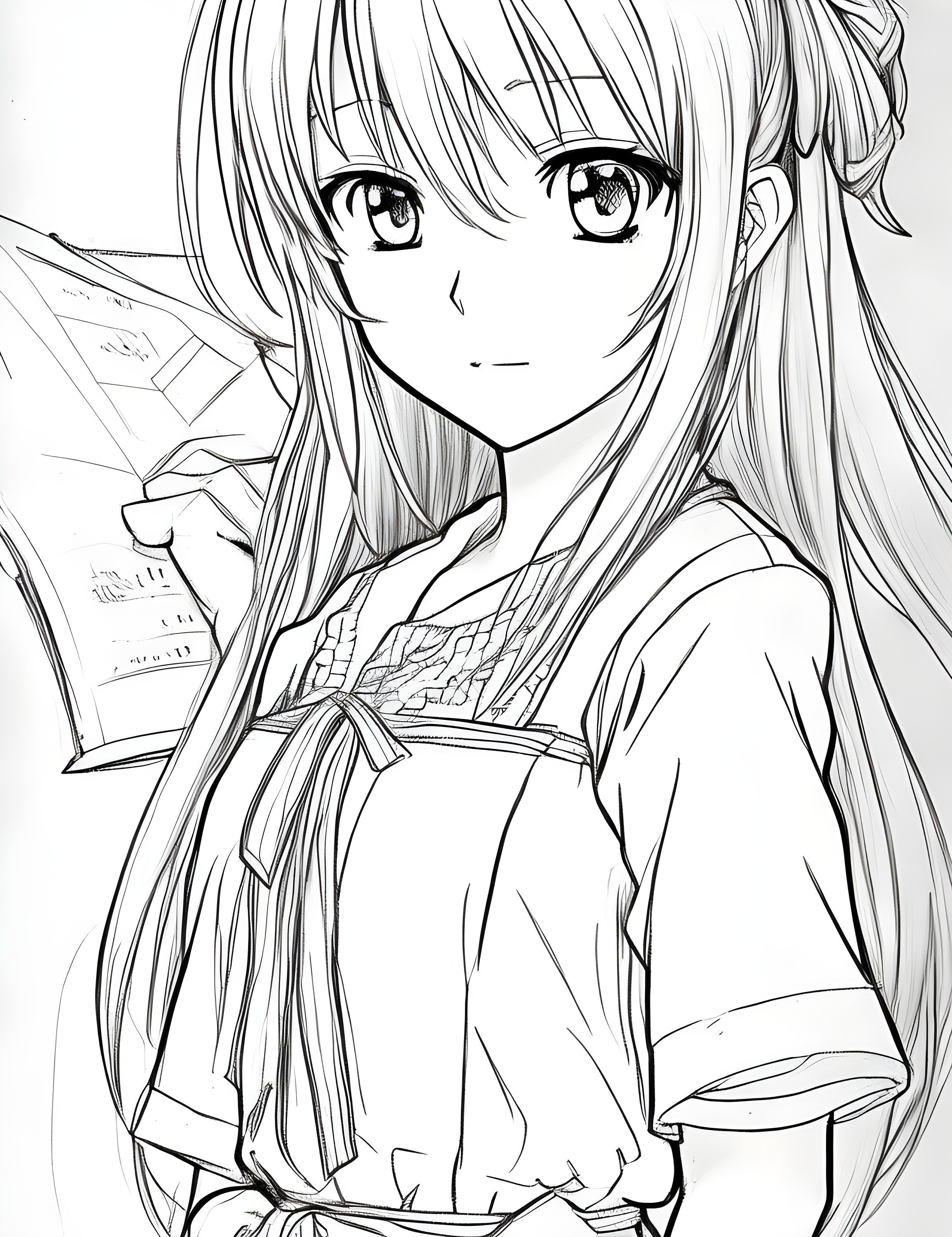 Anime Style Girl's and Boy's Coloring Pages - Etsy