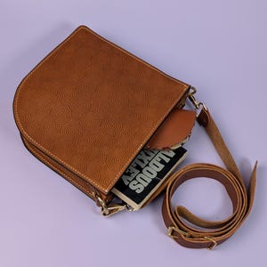 Bolso bandolera de cuero personalizado: bolso de hombro estampado para mujer, bolso bandolera de cuero personalizado, regalo para ella
