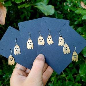 Brass Ghost Buddy Earrings