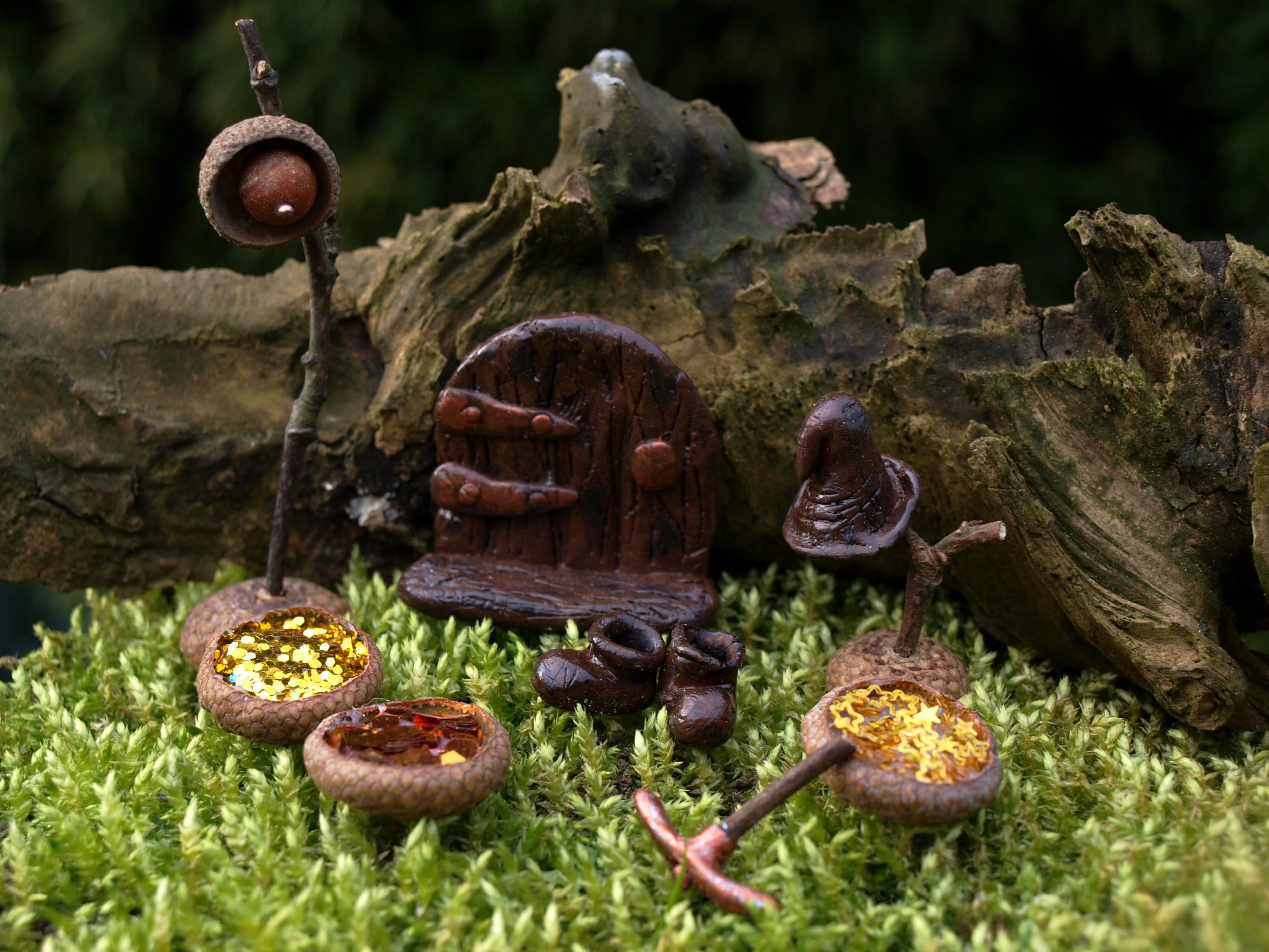 MUAMAX Miniatur-Zwerge Set – 3 Figuren Für Feengärten, Deko Für Drinnen & Draußen, Handbemalt