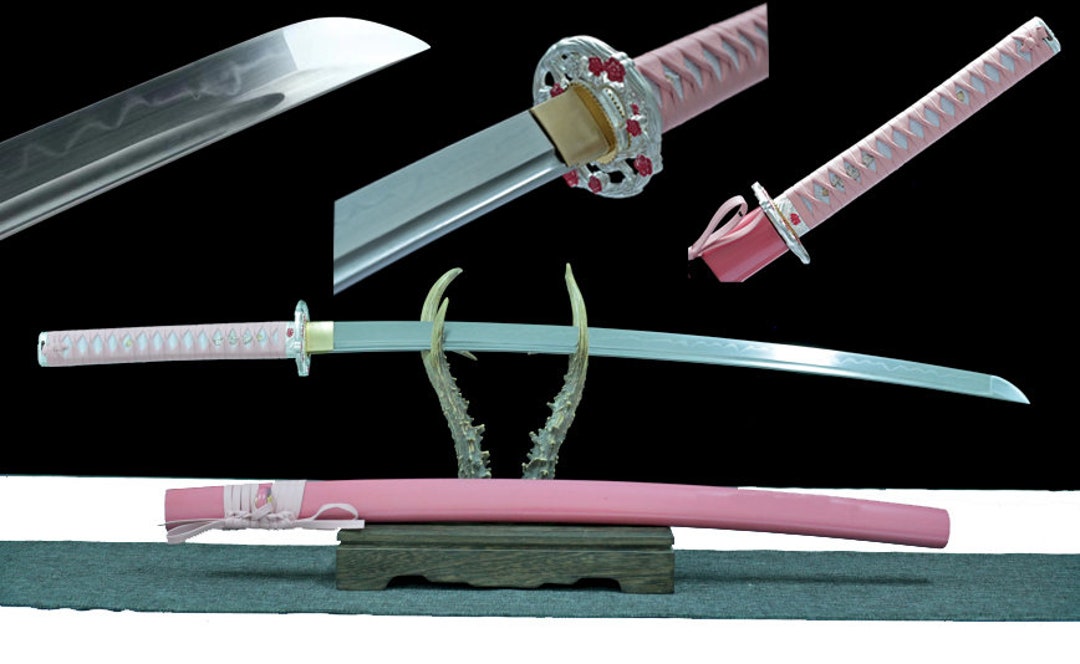 Pink Samurai Sword Full Tang Katana Real Japanese Samurai - Etsy