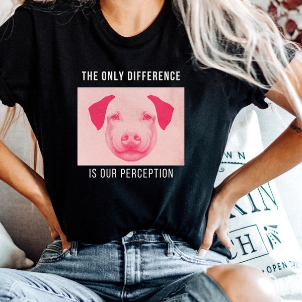 Be Kind to Every Kind Vegan T-Shirt | Dog and Farm Animal Graphic Tee | Animal Rights Shirt | Vegan Apparel | Kindness Message Top | Vegan T