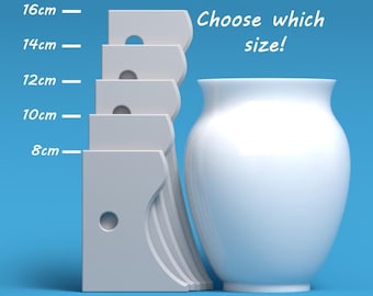 Wheel throwing rib tool - 8,10,12,14,16cm - Set 01 model 05 - PLA Print