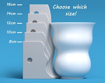 Wheel throwing rib tool - 8,10,12,14,16cm - Set 01 model 06 - PLA Print