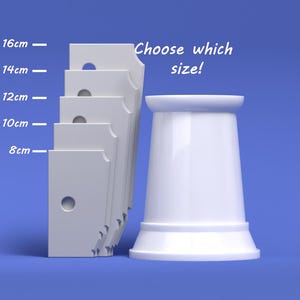 May include: White ceramic pedestal vase with a choice of five sizes: 8 cm, 10 cm, 12 cm, 14 cm, and 16 cm. Choose which size!