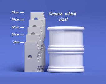 Wheel throwing rib tool - 8,10,12,14,16cm - Set 06 model 03 - PLA Print