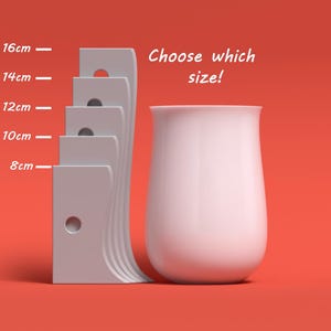 Wheel throwing rib tool - 8,10,12,14,16cm - Set 03 model 15 - PLA Print