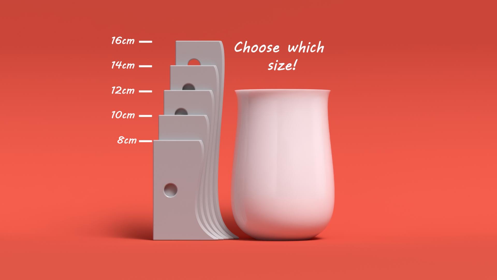 3D Printed Pottery Rib Tool: Wheel Throwing, Shaping (8-16cm)
