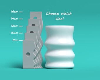 Wheel throwing rib tool - 8,10,12,14,16cm - Set 02 model 12 - PLA Print