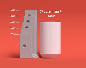 Wheel throwing rib tool - 8,10,12,14,16cm - Set 03 model 09 - PLA Print