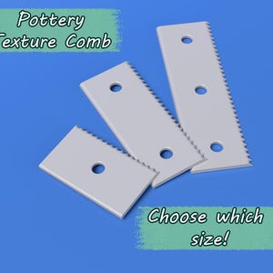 3D Printed Pottery Texture Comb: Hand Building & Wheel Throwing Tool