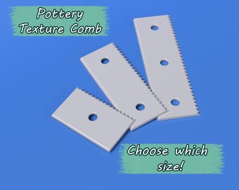 3D Printed Pottery Texture Comb: Hand Building & Wheel Throwing Tool