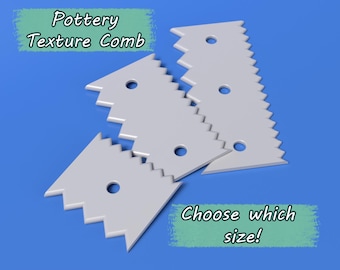 3D Printed Pottery Texture Comb: Hand Building Tool (8-16cm)