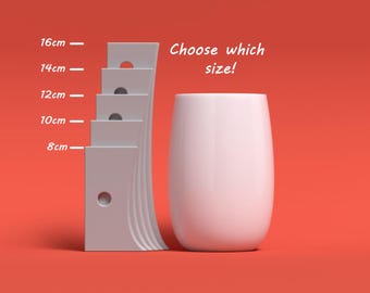Wheel throwing rib tool - 8,10,12,14,16cm - Set 03 model 13 - PLA Print