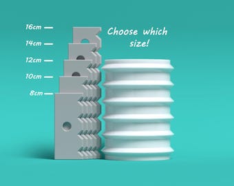Wheel throwing rib tool - 8,10,12,14,16cm - Set 02 model 13 - PLA Print