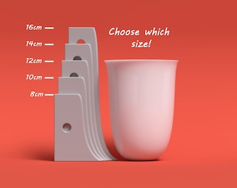 Wheel throwing rib tool - 8,10,12,14,16cm - Set 03 model 16 - PLA Print