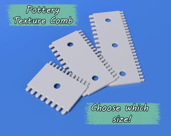 Pottery Texture Comb Tool: Hand Building & Wheel Throwing (8-16cm)