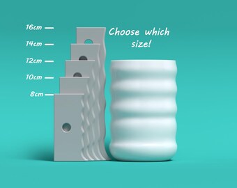 Wheel throwing rib tool - 8,10,12,14,16cm - Set 02 model 20 - PLA Print