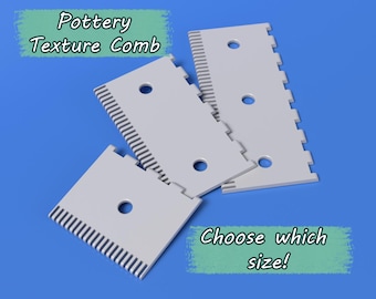 Pottery Texture Comb Tool: Hand Building & Wheel Throwing (8-16cm)