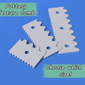Pottery Texture Comb Tool: Hand Building & Wheel Throwing (8-16cm)