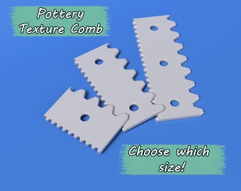 Pottery Texture Comb Tool: Hand Building & Wheel Throwing (8-16cm)