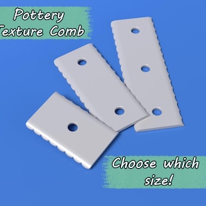 3D Printed Pottery Texture Comb: Hand Building & Wheel Throwing Tool