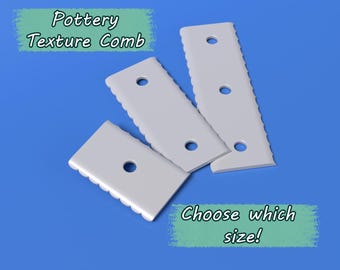 3D Printed Pottery Texture Comb: Hand Building & Wheel Throwing Tool