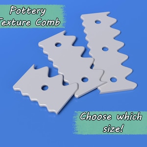 3D Printed Pottery Texture Comb: Hand Building & Wheel Throwing Tool