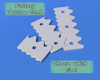 3D Printed Pottery Texture Comb: Hand Building & Wheel Throwing Tool