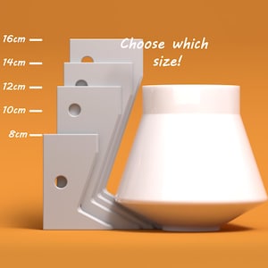 Puede incluir: Jarrón de cerámica blanco con una base ancha y una abertura estrecha. Elige el tamaño: 8 cm, 10 cm, 12 cm, 14 cm o 16 cm.